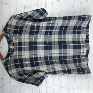 Madewell Plaid Crewneck Top